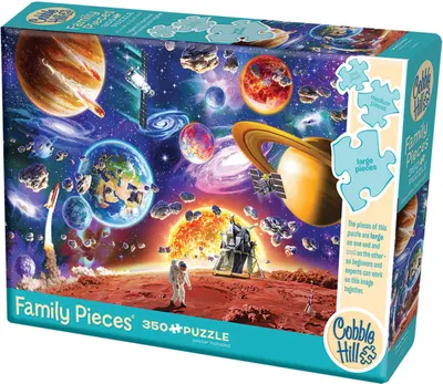 Puzzle Cobble Hill din 350 de piese XXL - Călătorii spațiale
