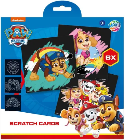Set de carduri răzuibile Moxy - Paw Patrol, 6 buc.