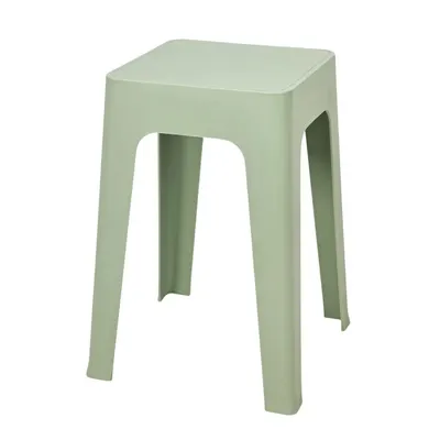 Taburet suprapozabil din plastic, 33x33x47cm, verde