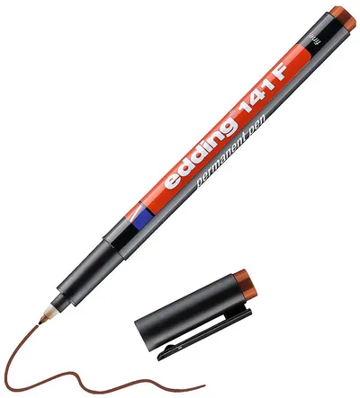 Marker permanent Edding 141 - maro, F
