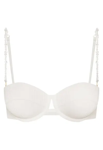 Sutien de baie tip push-up Alb Pearl - Alb