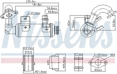 Radiator Egr Potrivit Ford C-Max, Focus C-Max, Focus Ii, Galaxy Ii, Mondeo Iv, S-Max, Tourneo Connect, Transit Connect 1.8d 06.02-06.15