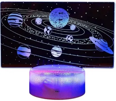 Lampă LED 3D Robetoy - Sistemul solar, 20 cm
