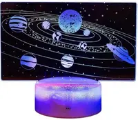 Lampă LED 3D Robetoy - Sistemul solar, 20 cm