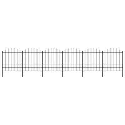 vidaXL Gard de grădină cu vârf tip suliță din oțel 1005x200 cm, negru