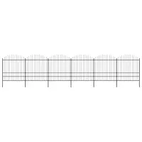 vidaXL Gard de grădină cu vârf tip suliță din oțel 1005x200 cm, negru