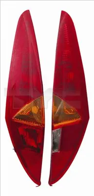 Stop tripla lampa spate dreapta potrivit FIAT PUNTO HATCHBACK 1999-2003 - (Semnalizator portocaliu, culoare sticla: rosu)