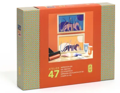 Set creativ Djeco Atelier 47 - Ștampilare transfer pe hârtie