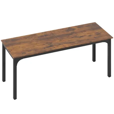 HOMCOM Birou, masă pentru calculator, design rustic, mult spațiu, PAL, Maro | Aosom Romania