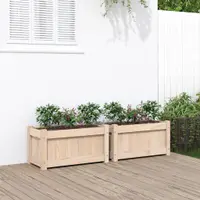 Gossi jardiniere de gradina, 2 buc., lemn masiv de pin