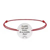 Discipulus - Bratara personalizata snur invatatoare din argint 925