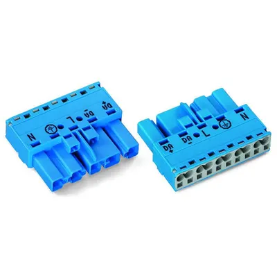 Plug; 5-pole; Cod. I; 4,00 mm²; blue