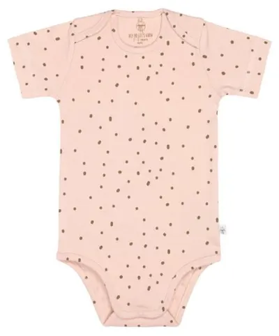 Body pentru bebeluși cu mânecă scurtă Lassig - Gots, 86/92 cm, 12-24 luni, Powder Pink