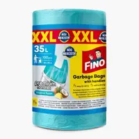 Saci Menajeri Fino Premium, Albastri, XXL, cu Maner, Aroma Fructe de Padure, 35 l, 100 Bucati