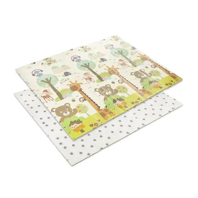 Covoras de joaca termic Lorelli, 2 fete, pliabil, din spuma XPE, 120 x 180 cm, Best Friends