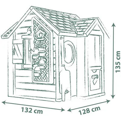 Casuta pentru copii Smoby Life Garden House cu 21 accesorii