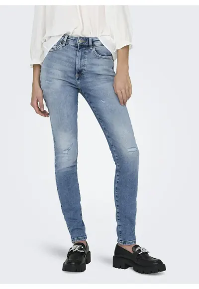 Blugi skinny cu aspect deteriorat Forever