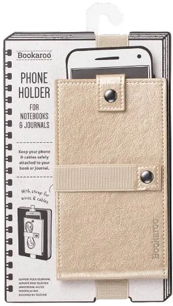 Suport de telefon din piele IF Bookaroo - Auriu