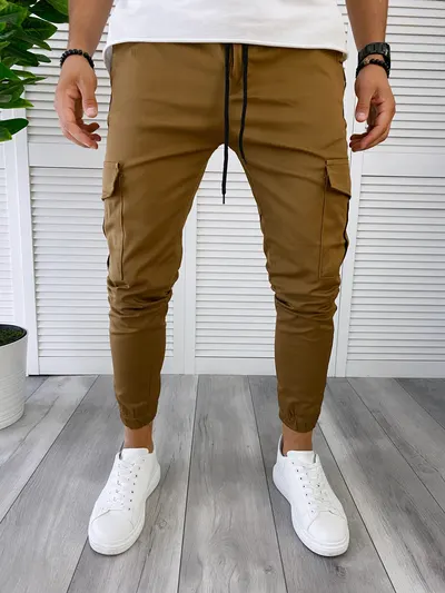Pantaloni barbati maro smart casual B6052 O3-3.3