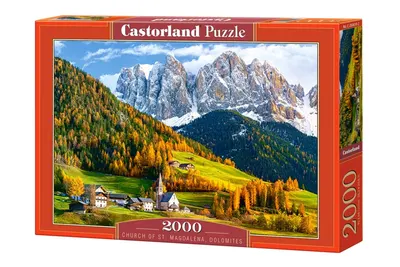 Puzzle Castorland din 2000 de piese - Biserica Sfanta Magdalena in Dolomiti
