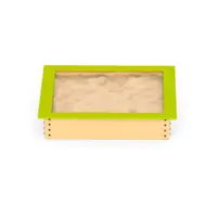 piaskownica z atestem 150x150 zielono-beżowy
