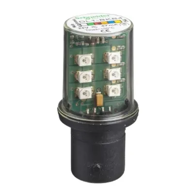 bec Led Protejat cu baza Ba15D, Intermitent, Rosu, 24 V