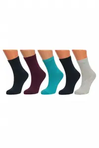 Sosete dama clasice, set 5 perechi, multicolor (Marime sosete: 35/38)