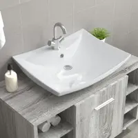 Gossi chiuveta dreptunghiulara cu preaplin & gaura robinet, ceramica