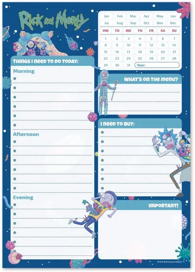 Planner saptamanal Grupo Erik - Rick si Morty, A5, 54 file