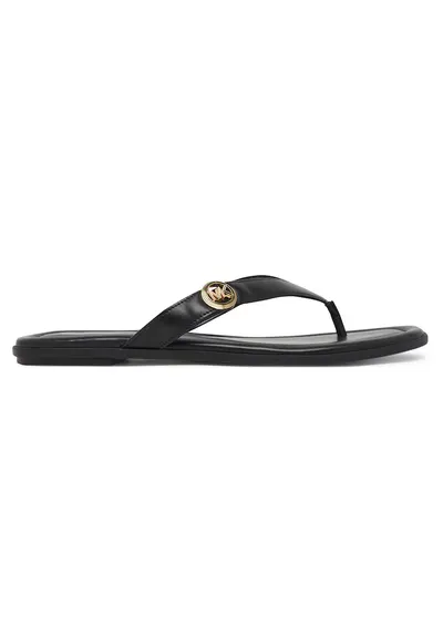 Slapi dama - piele naturala - negru - design elegant