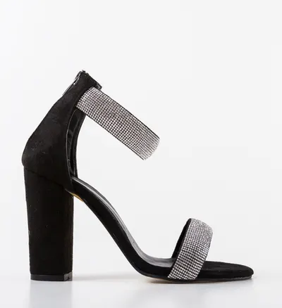 Sandale cu toc Ragada Negre 2