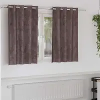 vidaXL Cortine din catifea 2 buc. Maro 140 x 140 cm Catifea