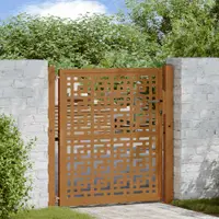 vidaXL Poartă de grădină 100x100 cm, oțel rezistent la intemperii, model cruce