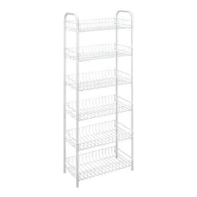 Etajeră albă din metal 41x104x23 cm Monaco – Metaltex