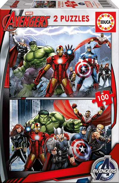 Puzzle Educa din 2 x 100 de piese - Avengers