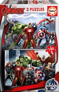 Puzzle Educa din 2 x 100 de piese - Avengers