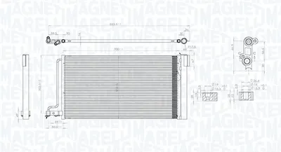 Radiator AC condensator potrivit FORD C-MAX II, FOCUS III, GRAND C-MAX 1.6-Electric 07.10