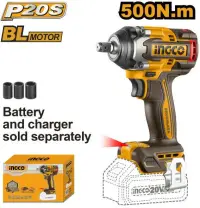 Masina de insurubat Pistol cu impact 500Nm, 1/2'', 2900bpm, 20v, brushless fara acumulator Ingco CIWLI20501