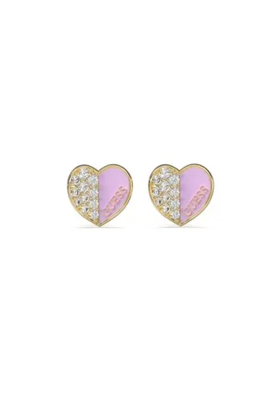 Cercei Lovely stud cu cristale JUBE03048JWYGLCT-U - Auriu - Roz