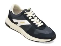 Pantofi sport HUGO bleumarin, 3605, din material textil si piele naturala