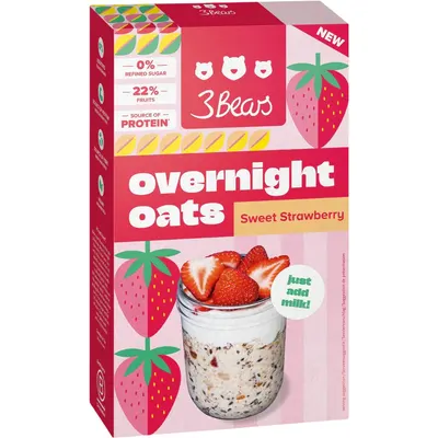 Porridge din Ovaz cu Capsuni fara Zahar Adaugat 400g