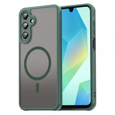 Husa MagSafe pentru Samsung Galaxy A16 5G A166 / A16 4G A165, Techsuit, HaloFrost II, Verde