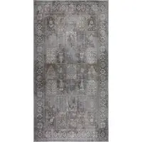 Covor tip traversă gri lavabil 80x200 cm Vintage Orient – Vitaus
