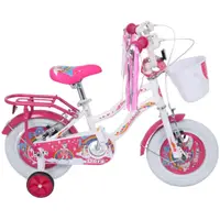 Bicicleta pentru copii 2-4 ani Belderia Dora, roti 12 inch, roti ajutatoare