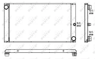 Radiator apa racire motor (transmisie automata) BMW Seria 5 (E60), 5 (E61), 6 (E63), 6 (E64) 2.0D 3.0D intre 2002-2010