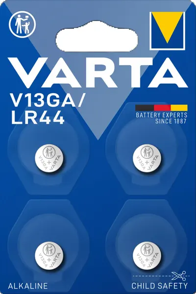 Baterie buton Varta Alkaline Special V13GA (LR44), set 4 bucati