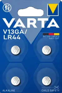 Baterie buton Varta Alkaline Special V13GA (LR44), set 4 bucati
