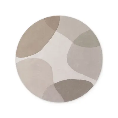 Covor bej țesut manual rotund din lână ø 160 cm Hackney Clarissa – Ted Baker