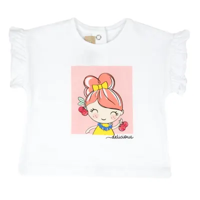 Tricou copii Chicco, alb cu model, 05618-66MFCO