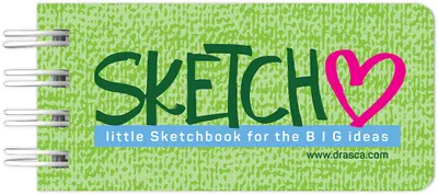 Caiet de schițe spiralat Drasca - Little Sketchbook For The Big Ideas, 80 foi